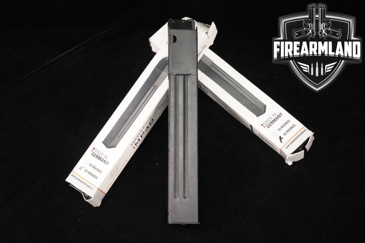 THREE (3) German Sport Guns (GSG) MP40 25 Rd Magazines 9mm Luger MP-40 Mags