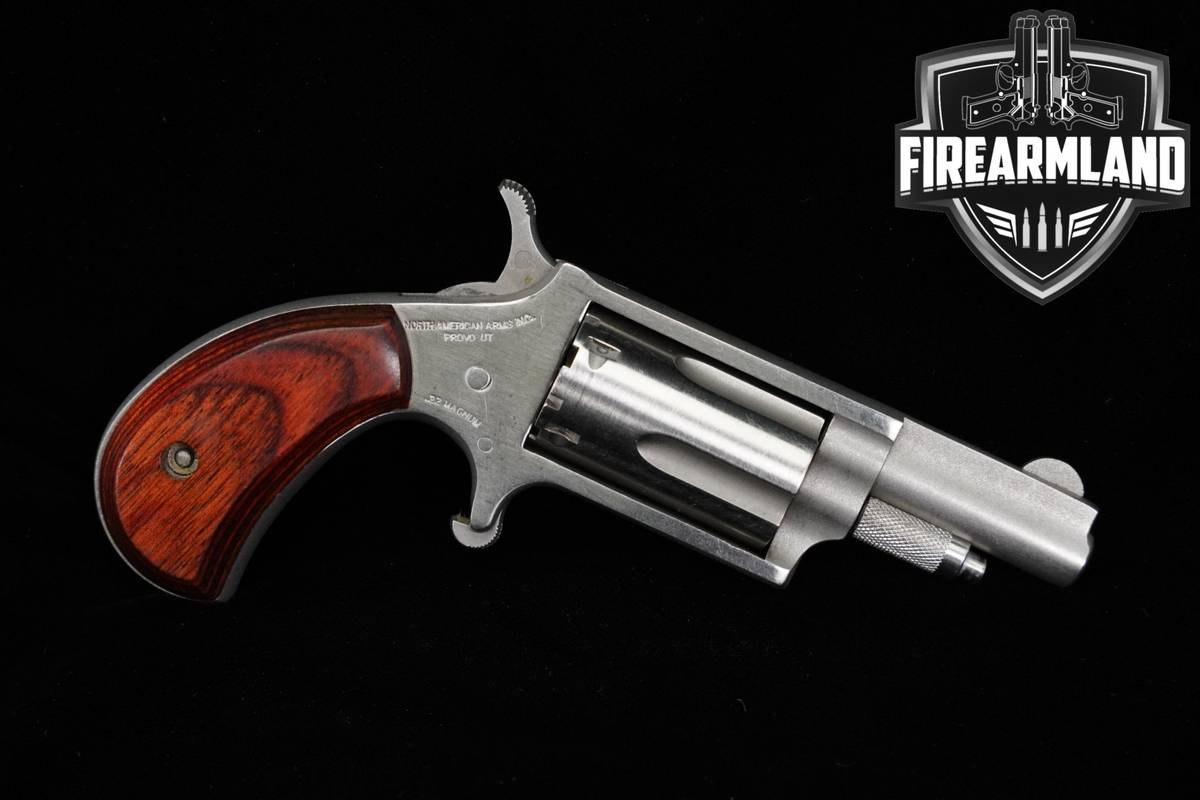 MINI REVOLVER North American Arms NAA -22M 22LR 1.5" Stainless +HOLSTER