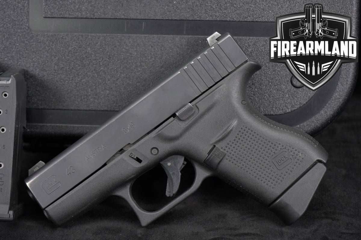Glock 43 Slimline 9mm G43 +3 MAGS & ORIG CASE