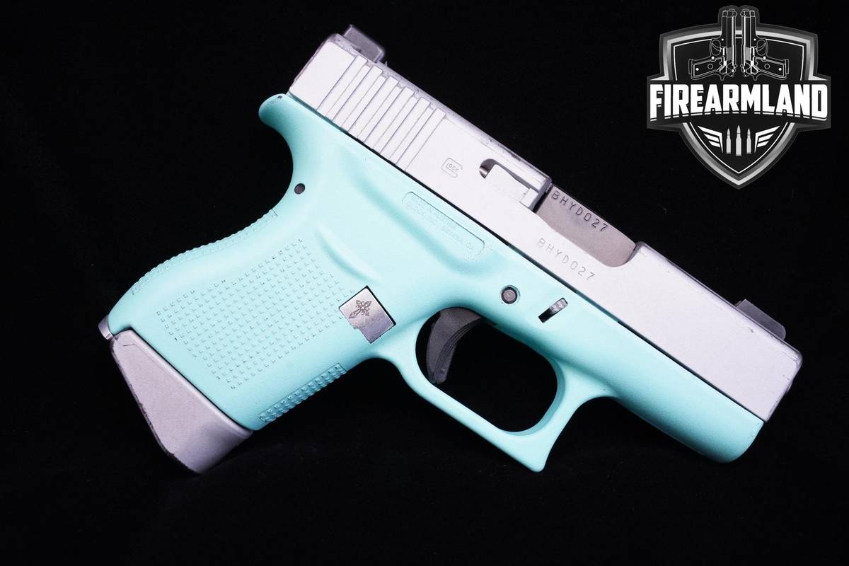 Glock 43 Slimline 9mm 3.25" Robin's Egg Glock-43 G43 G-43 3MAGS & ORIG CASE
