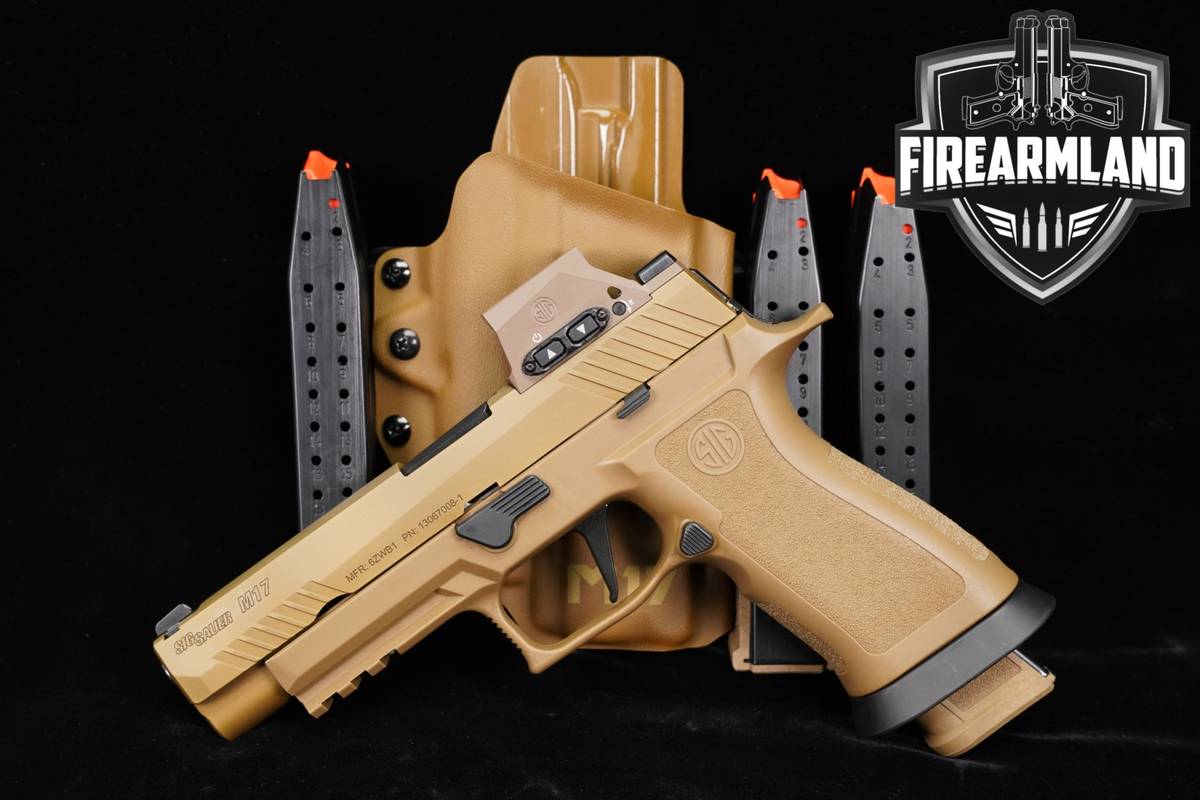 Sig Sauer M17X X-Series ROMEO-M17 9mm 4.7" Coyote Tan +4 MAGS, RED DOT