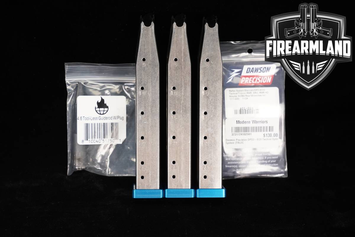 Atlas Gunworks 3x 25-Round Extended 2011 Magazines +PARTS 9mm Luger AGW