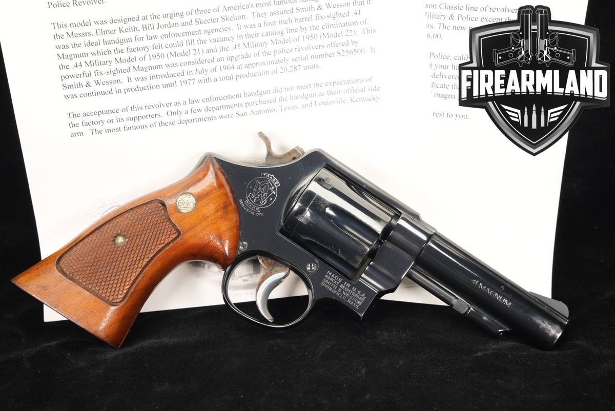1976 Smith & Wesson Model 58 Military Police S&W 41 Rem Magnum 4" DA/SA