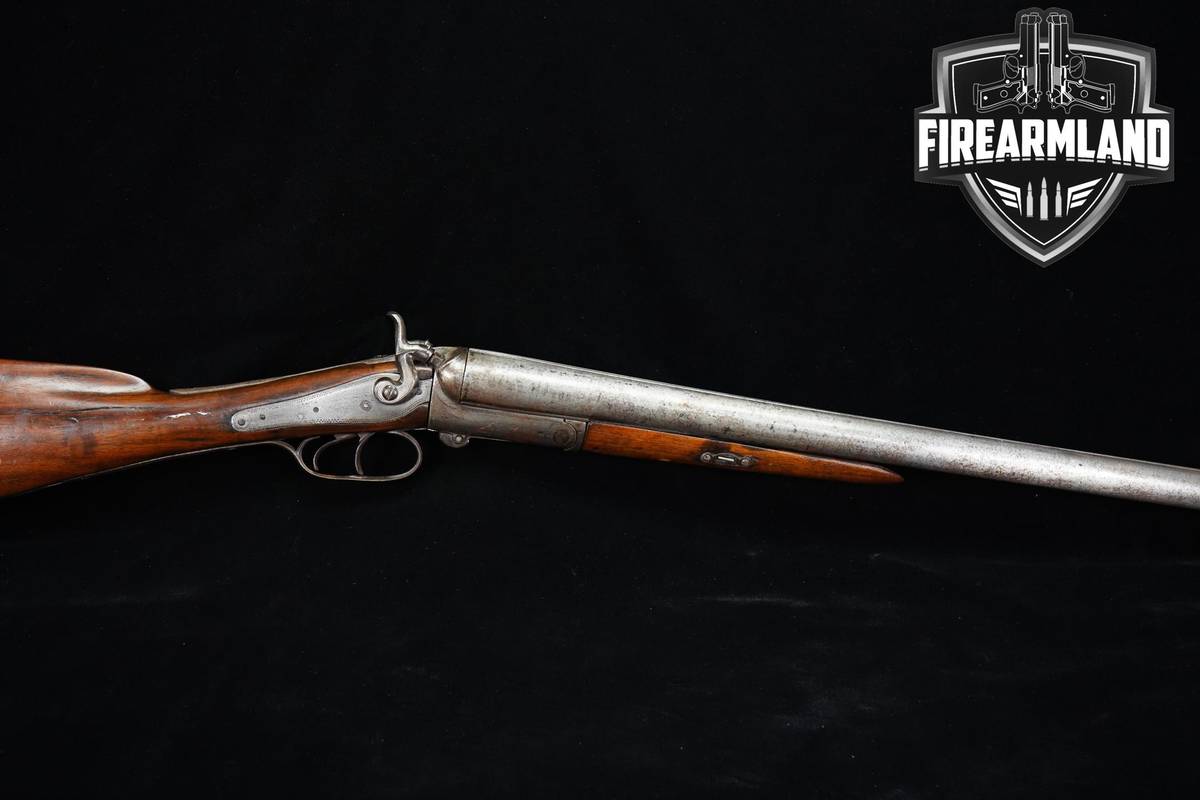 VINTAGE EARLY 1900's Belgian SxS Hammer Gun 12-Gauge 32" Damascus & Walnut