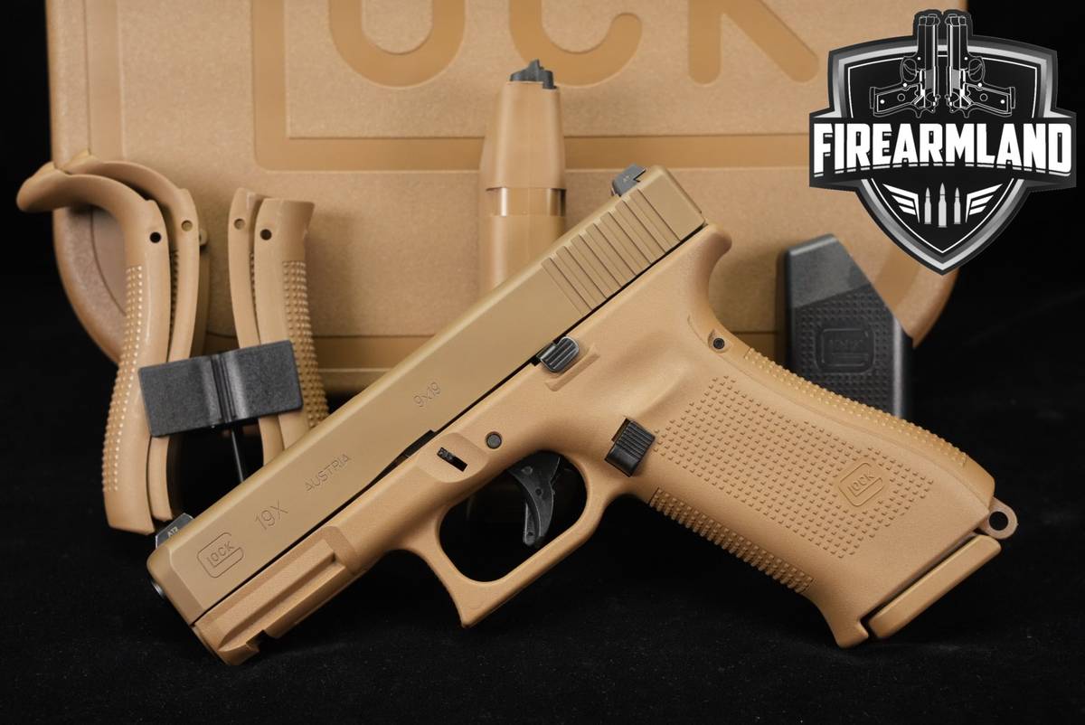 Glock 19X G19X G19-X 9mm 4" Coyote MHS Lineage +2 MAGS & ORIG CASE