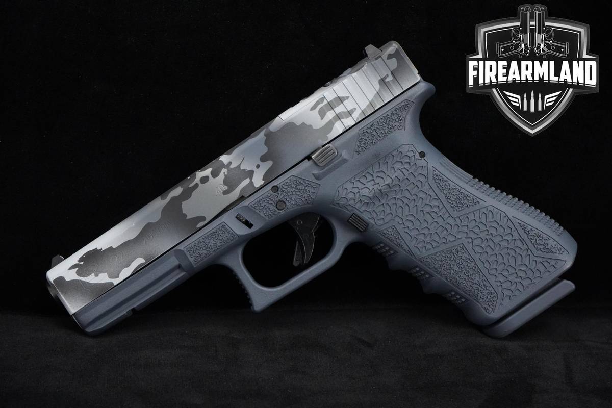 CUSTOM Glock 22 Gen3 40 S&W Gray Camo G22 Gen 3 +4 MAGS & ORIG CASE