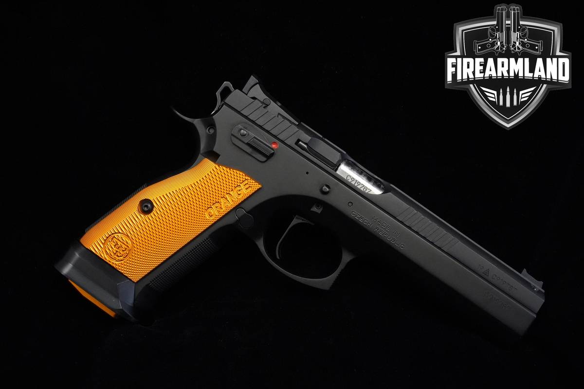 CZ 75 Tactical Sports Orange 9mm 5.4" Black Polycoat CZ-75 CZ75 +ORIG CASE