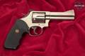 1982 Smith & Wesson (S&W) Model 586 No Dash; M-Stamped Recall Modification .357 Mag. Nickel in Good Condition Image 4