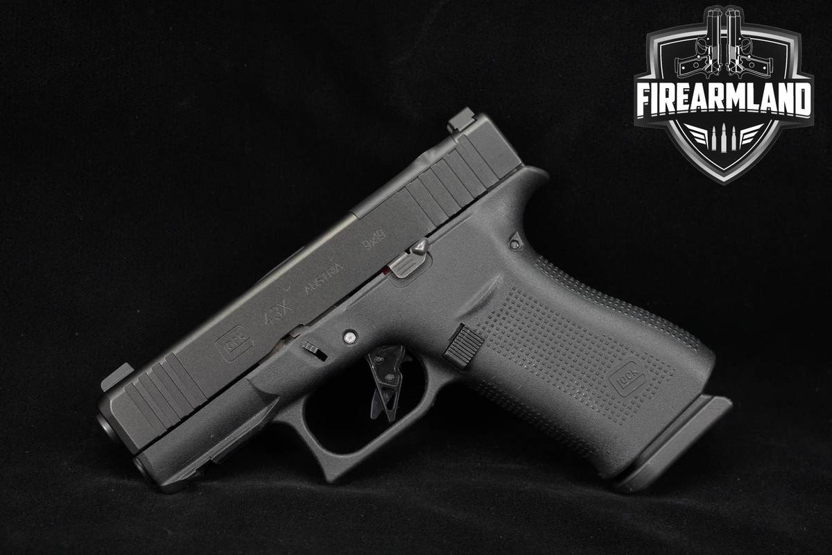 OPTIC READY Glock 43X MOS 9mm 3.41 G43-X+2 MAGS & HOLSTER