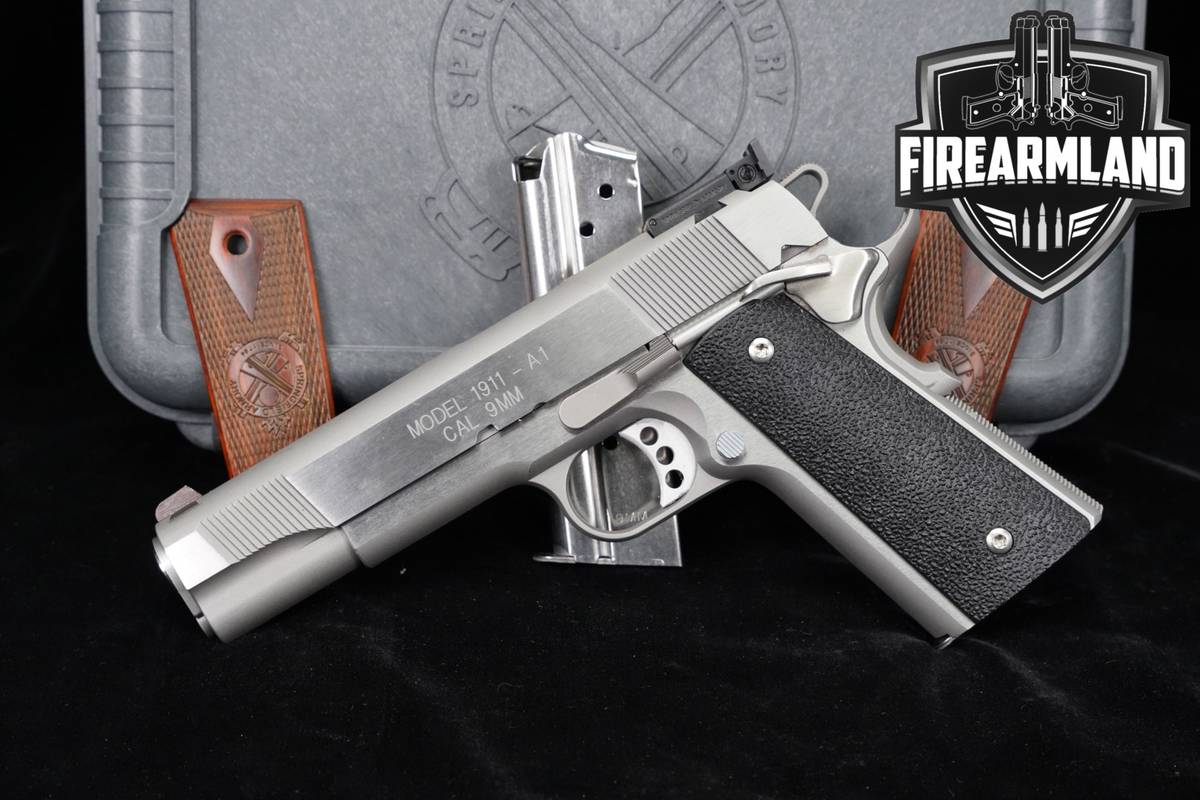 Springfield Armory 1911 Loaded Target 9mm CA Compliant M1911A1 +CASE, GRIPS