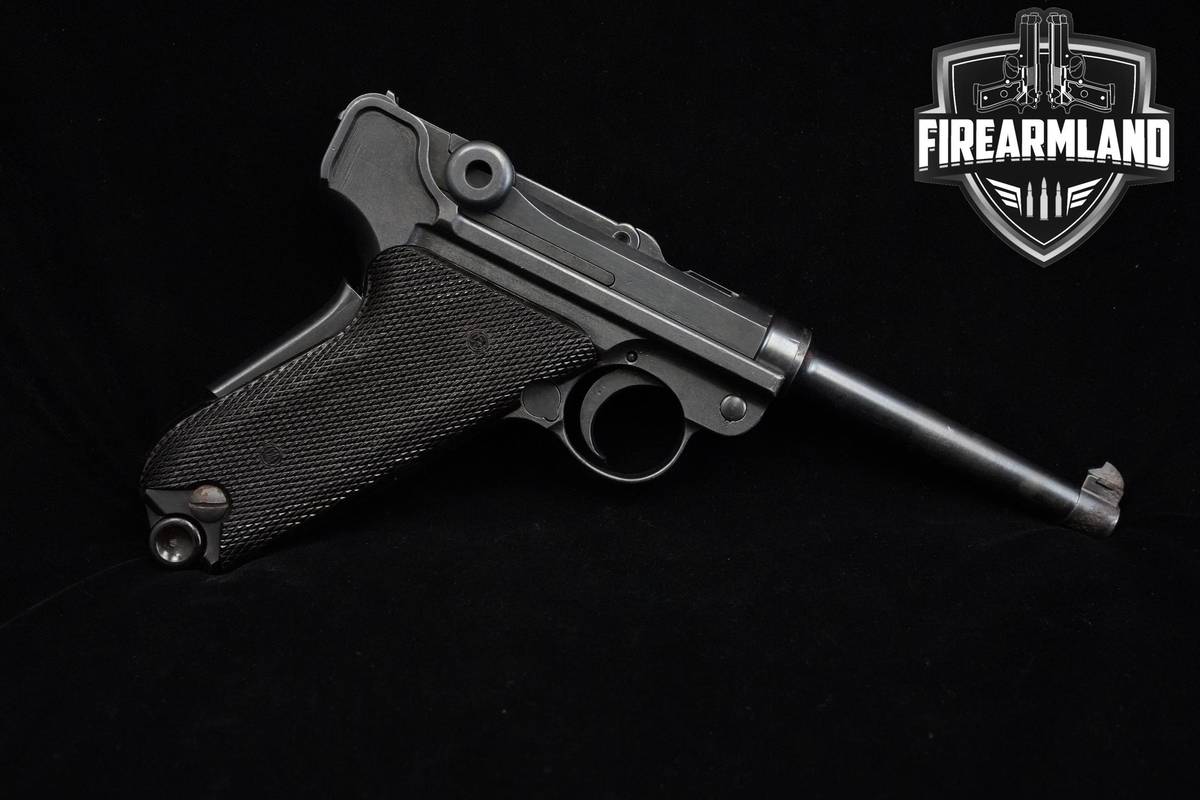 RARE W+F BERN Model 1906/24 Swiss Luger 7.65x21 4.7" Blued 1906/24 Luger