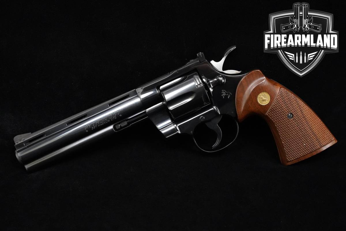 VINTAGE 1982 Colt Python 357 Magnum 6" Blued Colt-Python-357 +ORIGINAL BOX