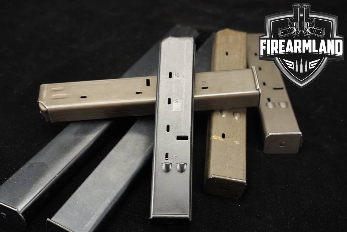 SIX (6) UZI Pattern Magazines Various Capacities 9mm Mags