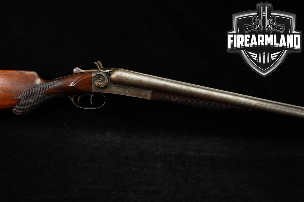 Hopkins & Allen 12-Gauge 30" Damascus & Walnut Hammer Gun