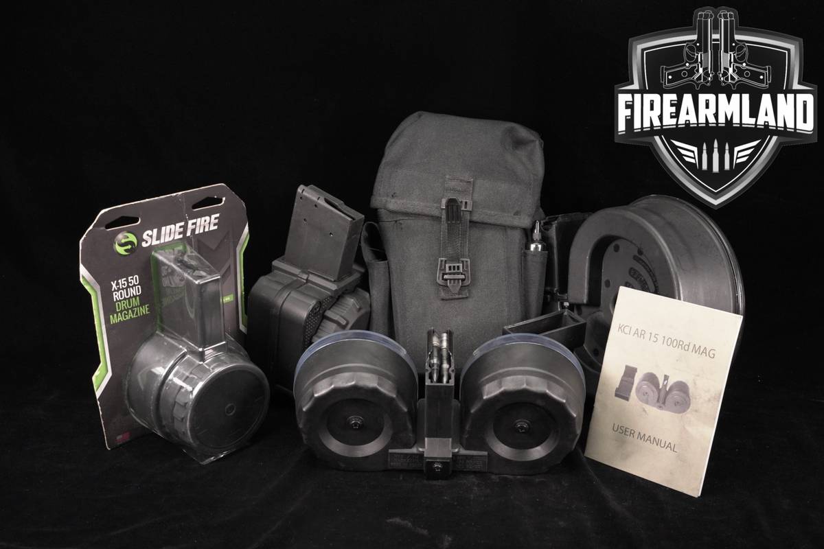 FOUR (4) AR-15 Drum Magazines 5.56mm NATO AR15 Mags