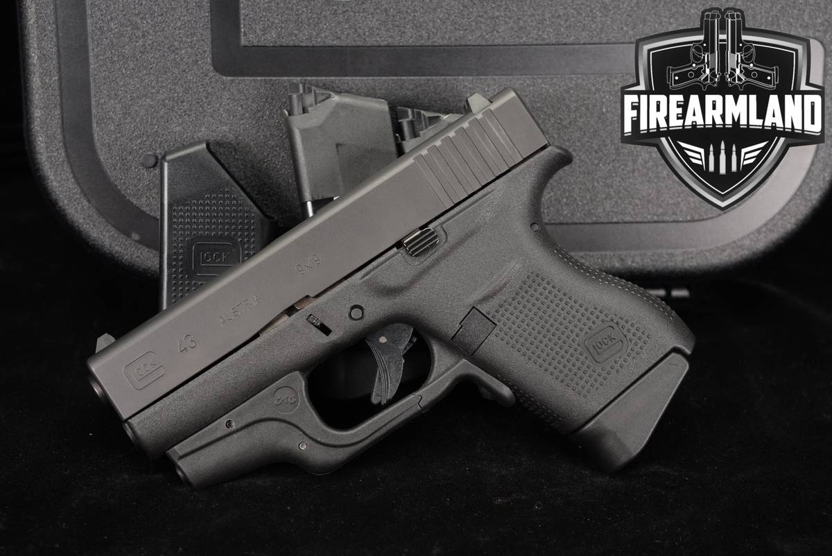 Glock 43 G43 9mm 3.41" CT LASER +3 MAGS & ORIG CASE
