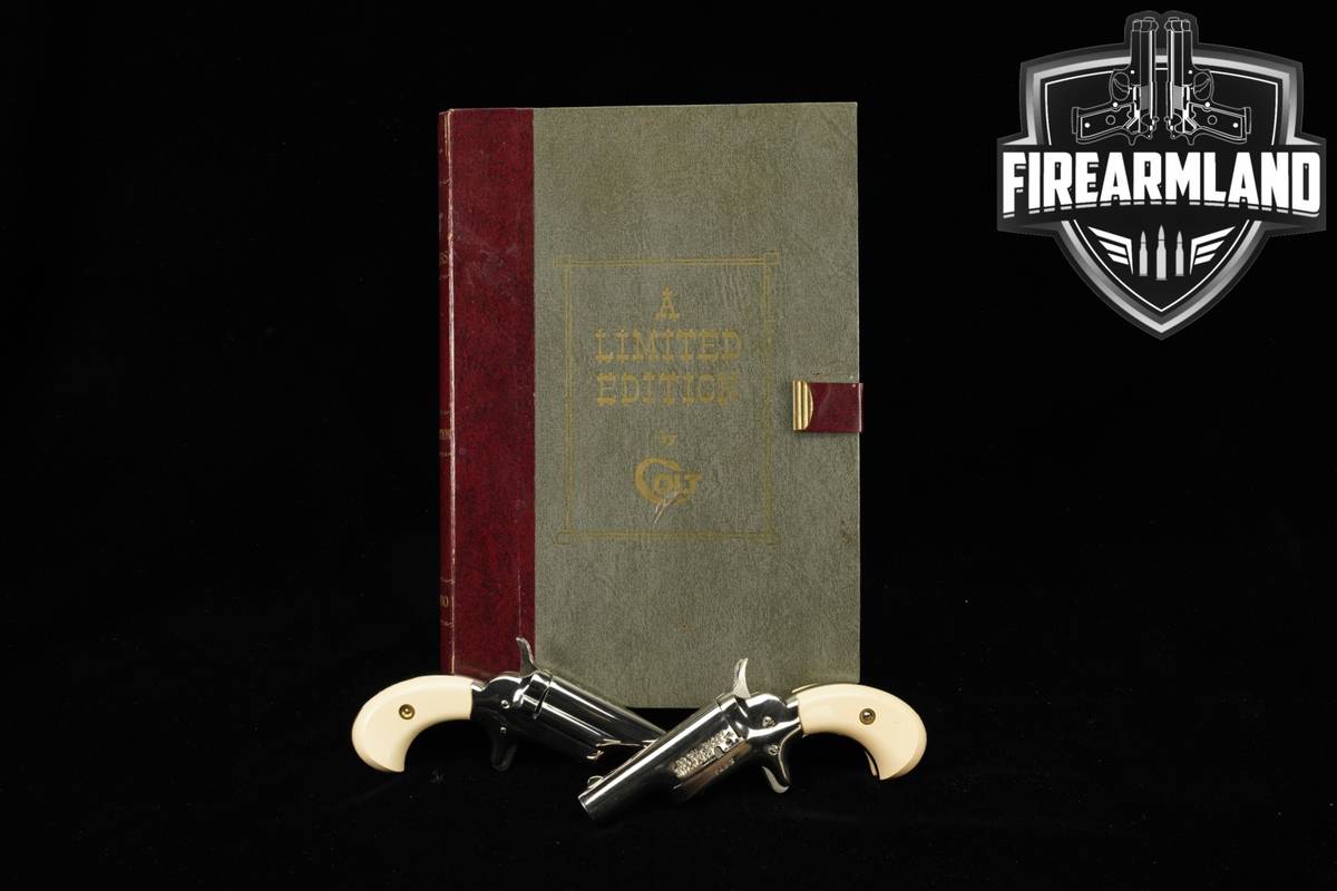 TWIN PAIR! Colt Derringer Fourth Model, Bookcase Limited +DISPLAY CASE