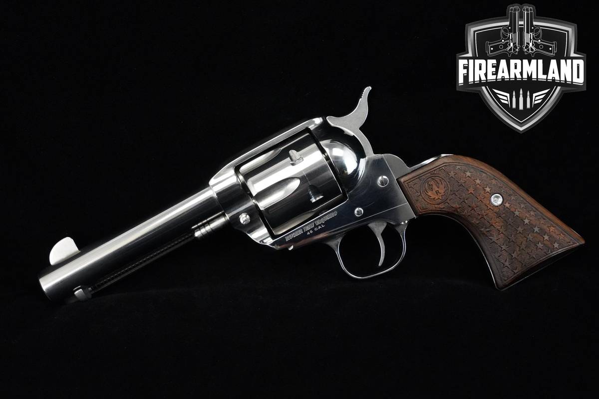 LIKE-NEW Ruger New Vaquero TALO High Gloss Stainless 45 Colt 4.62" Ruger