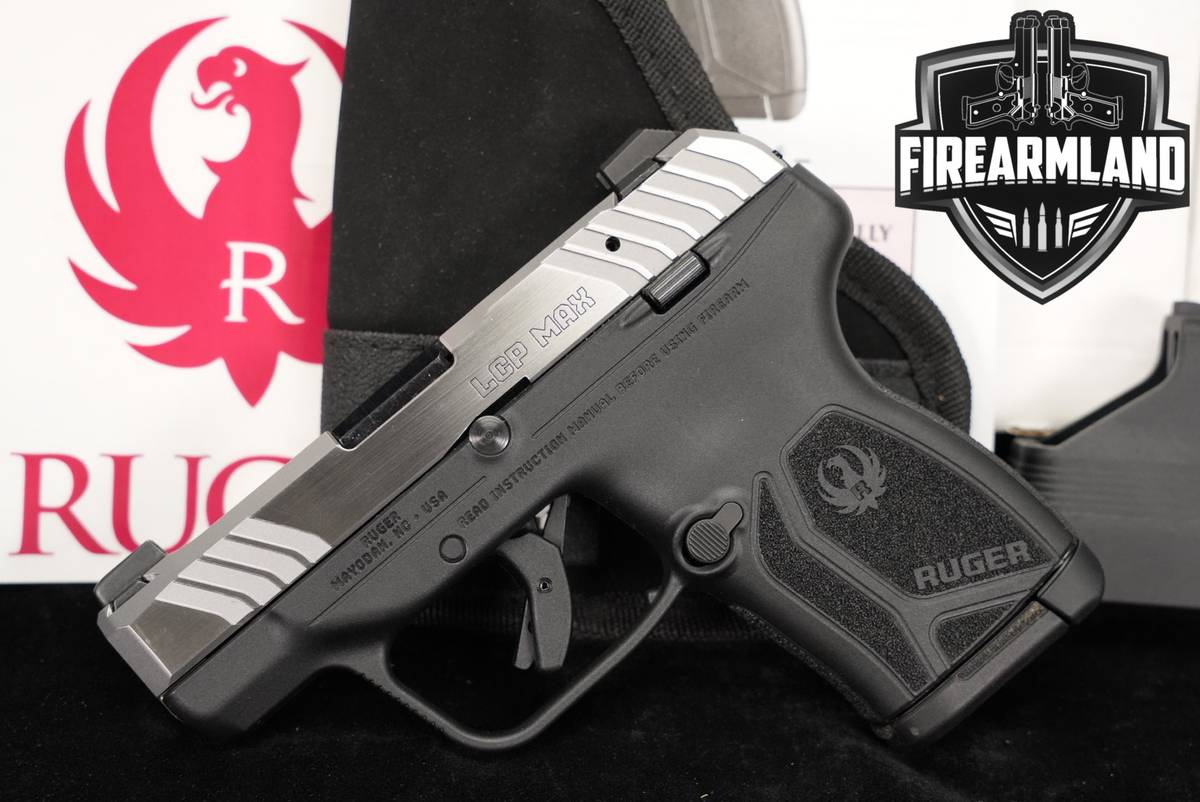 Ruger LCP MAX 380 ACP 2.8 Two-Tone Blued & Stainless +ORIG BOX & HOLSTER