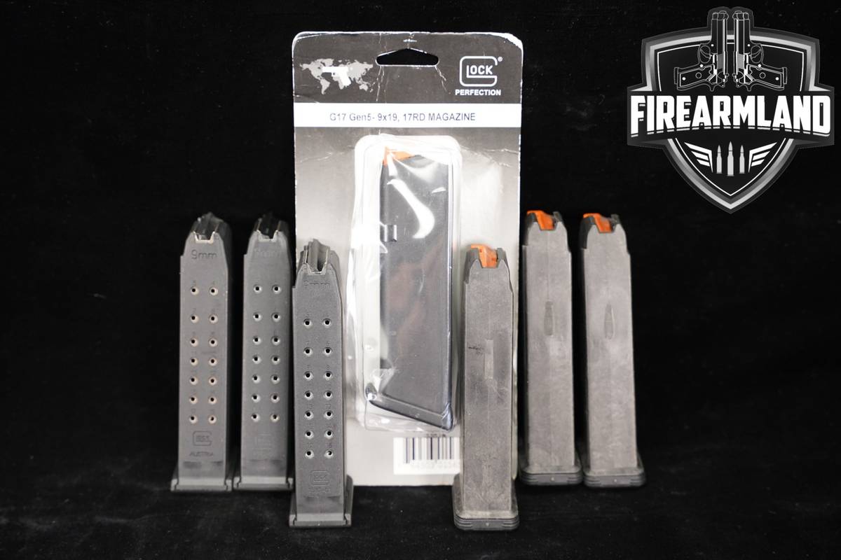 SEVEN (7) Glock / Magpul G17 17-Round Magazines 9mm Luger PMAG Mags
