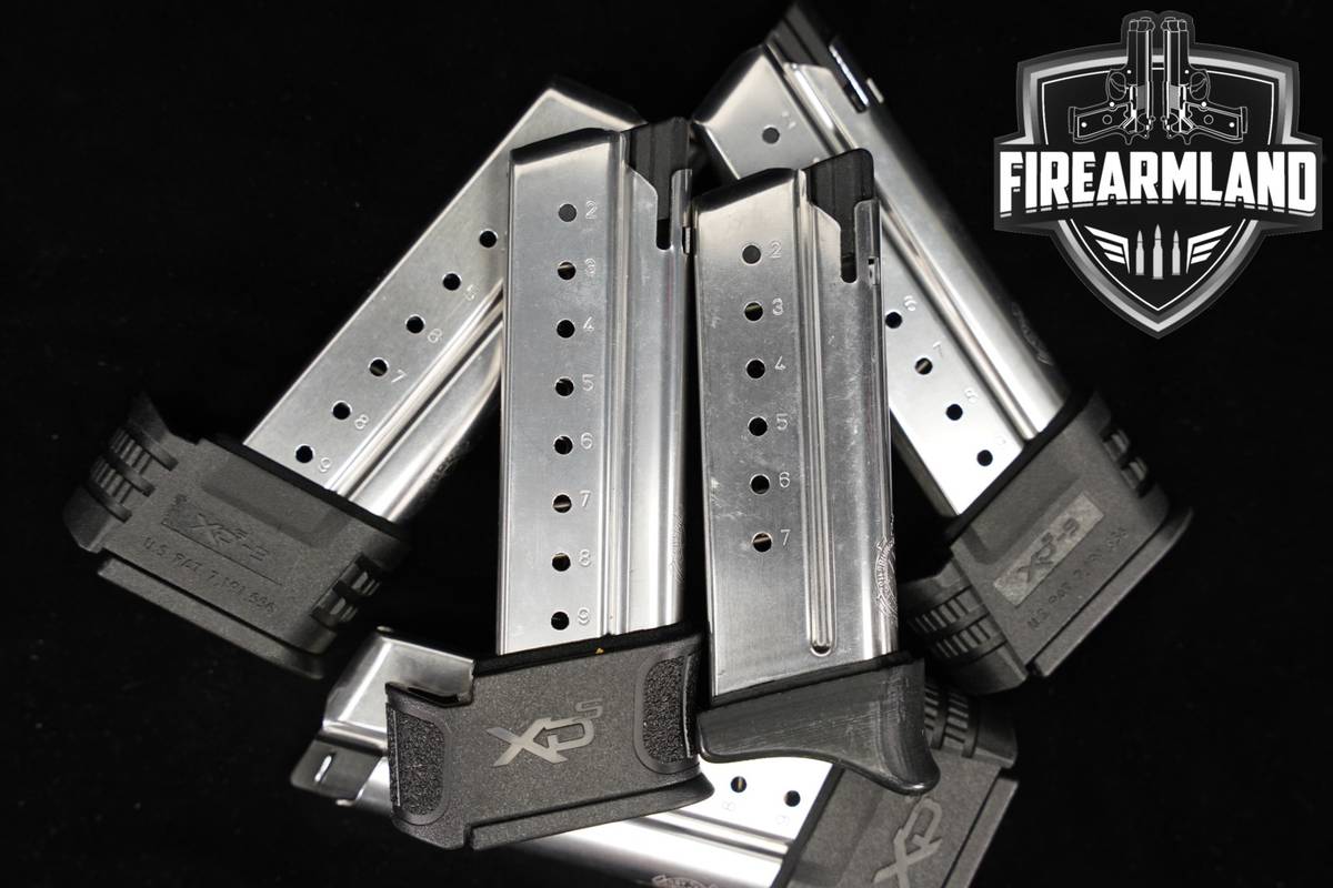 FIVE (5) Springfield Armory XDS-9 Round Magazines 9mm Luger XDS9 Mags
