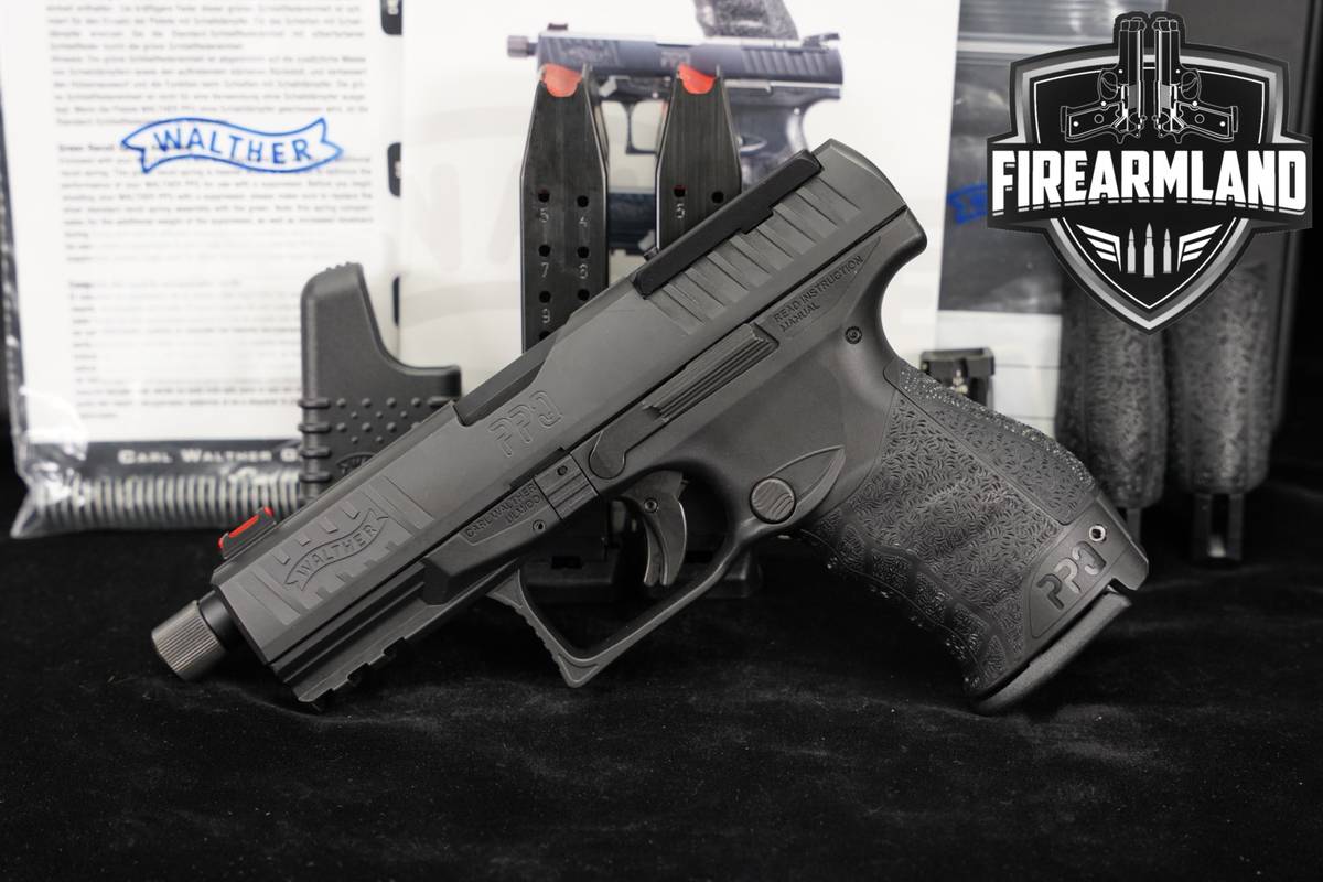 Walther PPQ M2 Q4 TAC 9mm Optics-Ready 4.6" THREADED +3 MAGS & ORIG CASE
