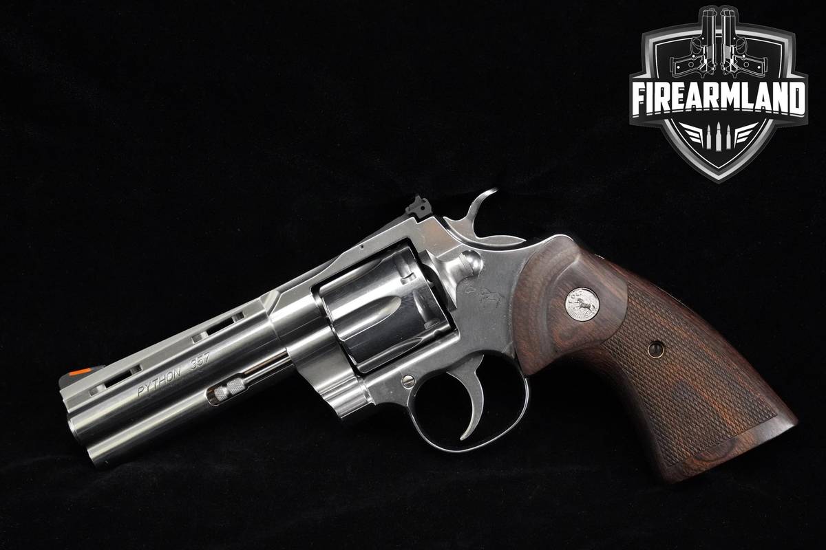 Colt Python Second Generation 4.25" 357 Magnum Stainless & Walnut +OG CASE