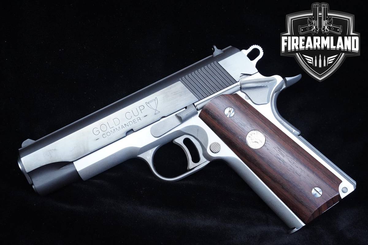 1996 Colt Combat Commander Gold Cup 45 ACP 4.25" Colt +3 MAGS & ORIG CASE