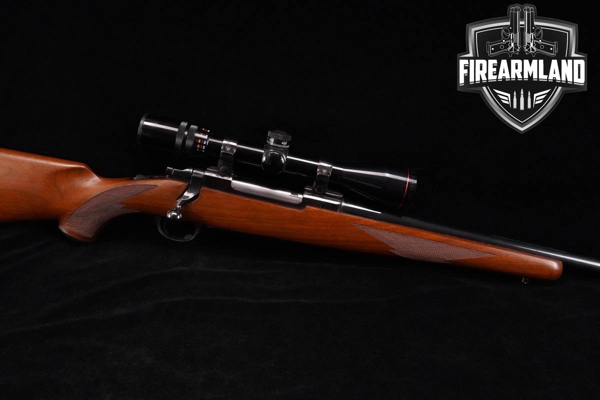 VINTAGE 1980 Ruger M77 Tang Safety 257 Roberts Blued & Walnut M-77 +OPTIC