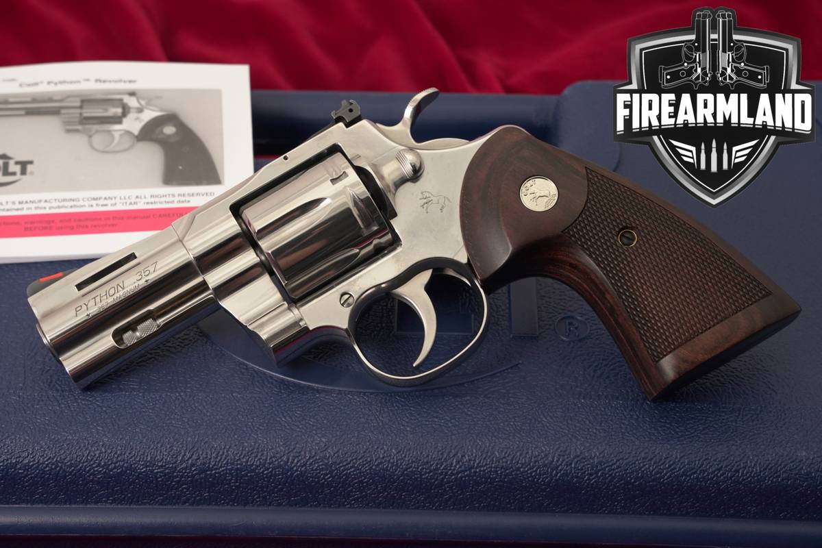 Colt Python 2020 Series 357 Magnum 3" Bright Stainless +ORIG CASE