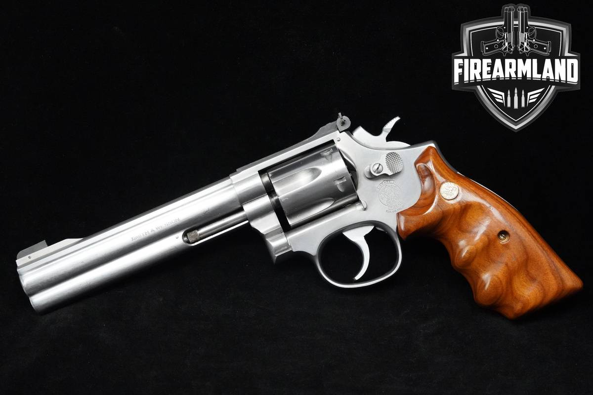 1991 Smith & Wesson (S&W) Model 648 22 WMR 6" Stainless Steel S&W 648 DA/SA