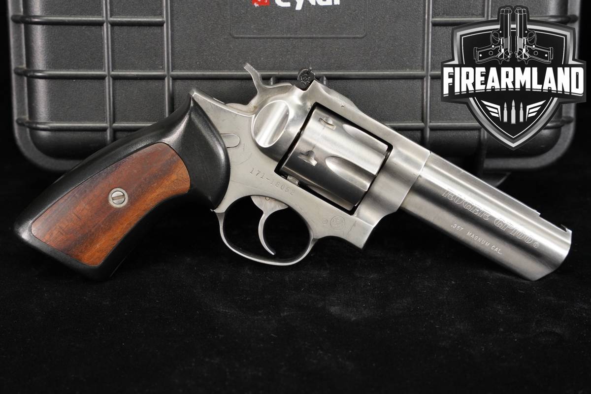 1990 Ruger GP100 357 Magnum 4.2 Brushed Stainless GP 100 DA/SA