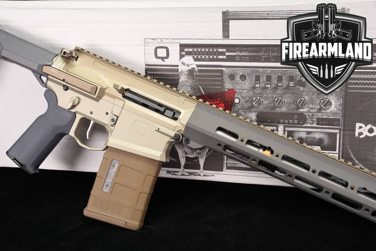 LIKE-NEW SBR Q Boombox 8.6 Blackout AR-10 AR10 12" Two-Tone Tan & Gray