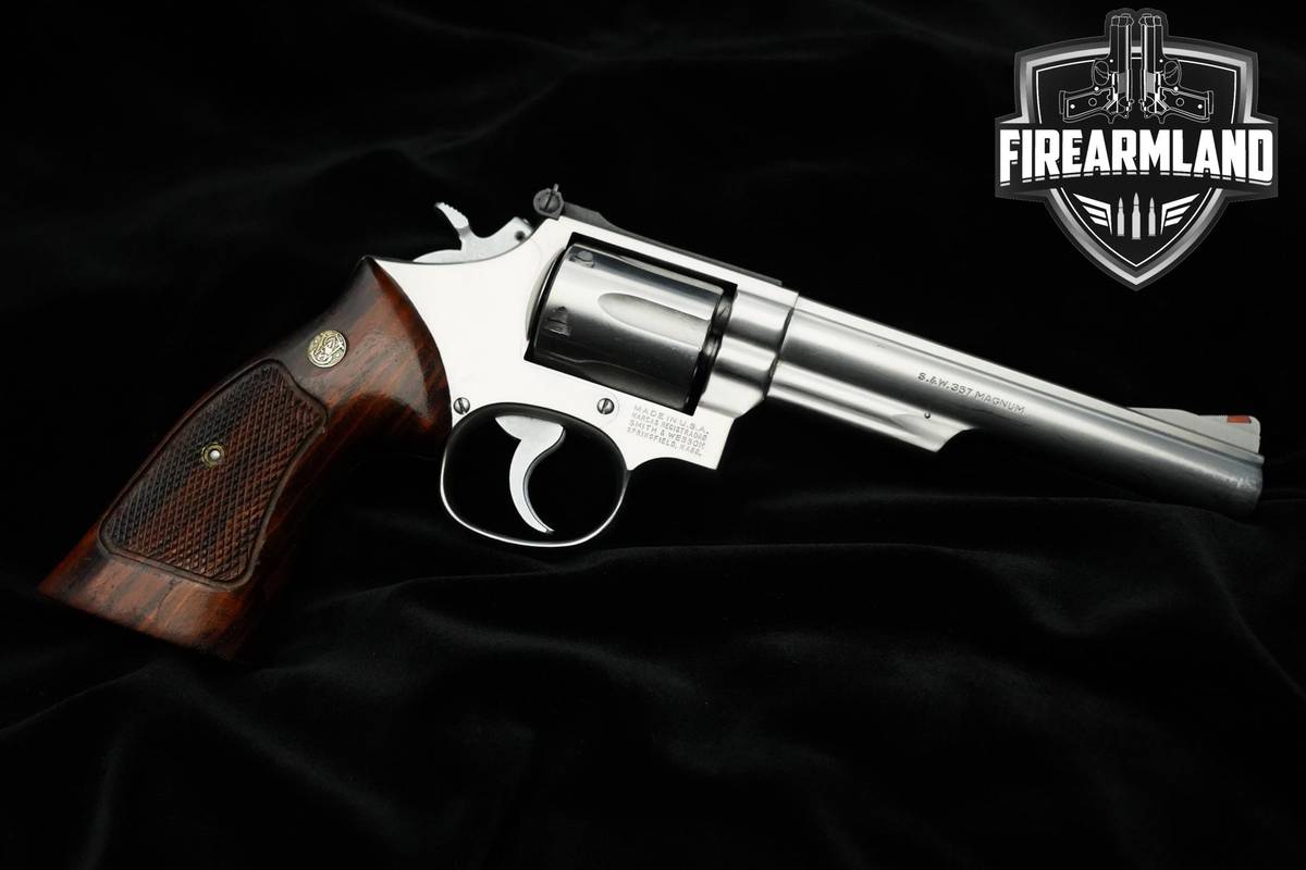 1983 Smith & Wesson (S&W) 66-2 357 Magnum 6" Stainless Revolver Stainless