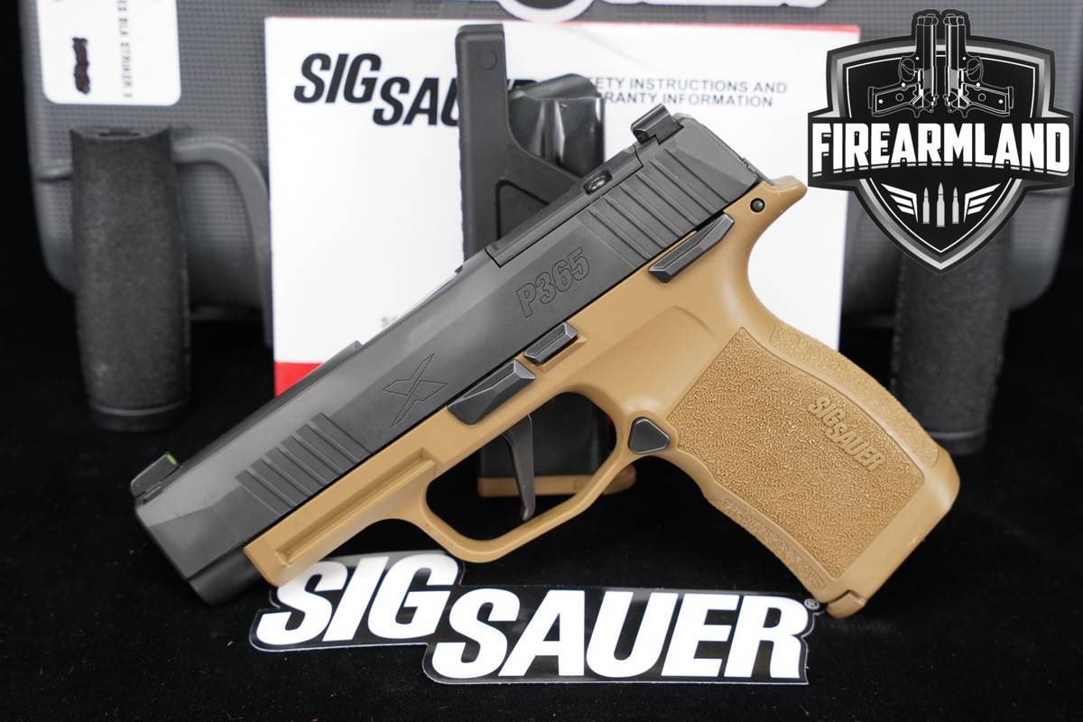 Sig Sauer P365 XL 9mm 3.7" Two-Tone FDE P-365 P365XL +2 MAGS & ORIG CASE