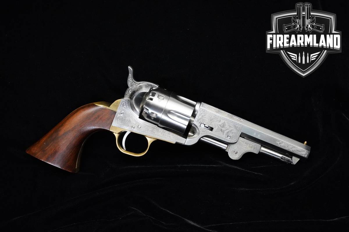 2002 F.lli Pietta Colt Navy U.S. Marshal 44 BPM Polished Steel F.lli-Pietta