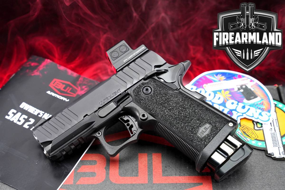 Bul Armory SAS II Ultralight Pro G2 9-mm 1911 2011 3 MAGS, ORIG BOX & OPTIC