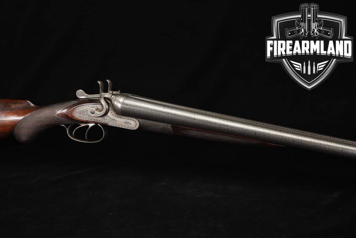 COLLECTOR! 1885-1887 H.A Lindner DAMASCUS 10-Gauge HA Charles Daly SxS