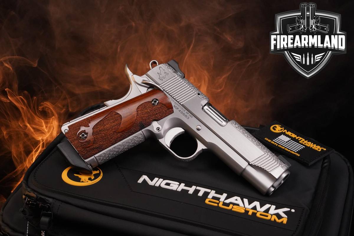 Nighthawk Custom COMPLETE STIPPLE (CCS) Commander IOS 10-mm 1911 +ORIG CASE