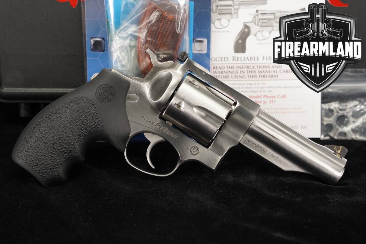 CONVERTIBLE Ruger Redhawk 45 Colt 45ACP 4.2" Satin Stainless +ORIG BOX