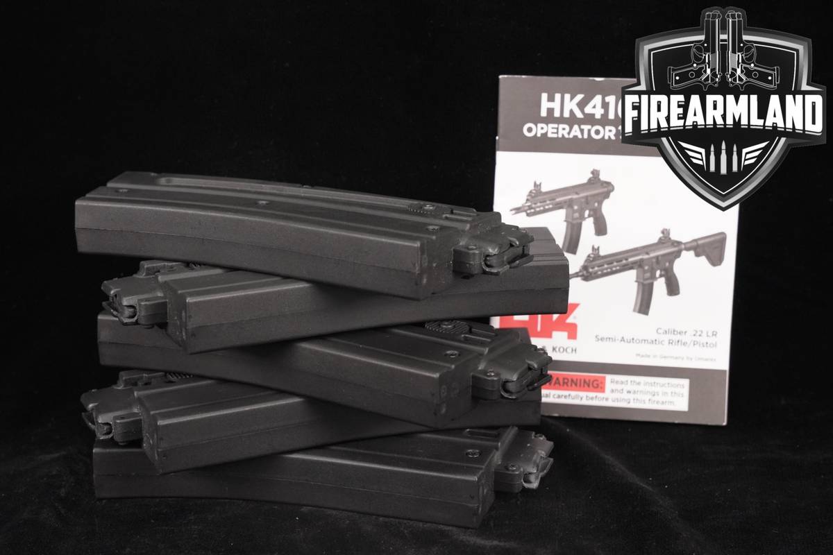 FIVE (5) Heckler & Koch H&K 416 20 Round Magazines .22 LR HK Mags