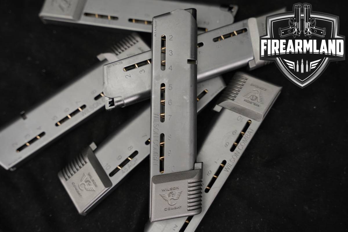 SIX (6) Wilson Combat (WC) 1911 10 Round Magazines .45 ACP Mags