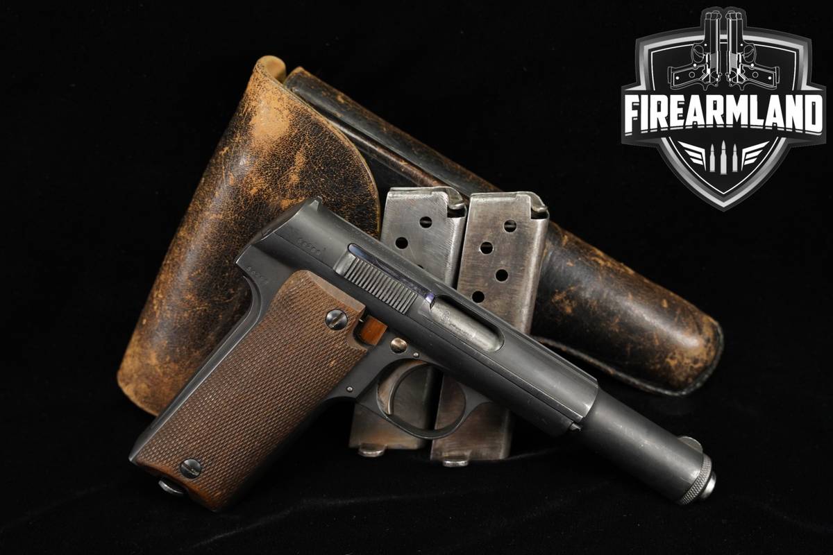 MATCHING NUMBERS 1944-1945 Unceta Y Cia Model 600/43 9mm WWII +HOLSTER