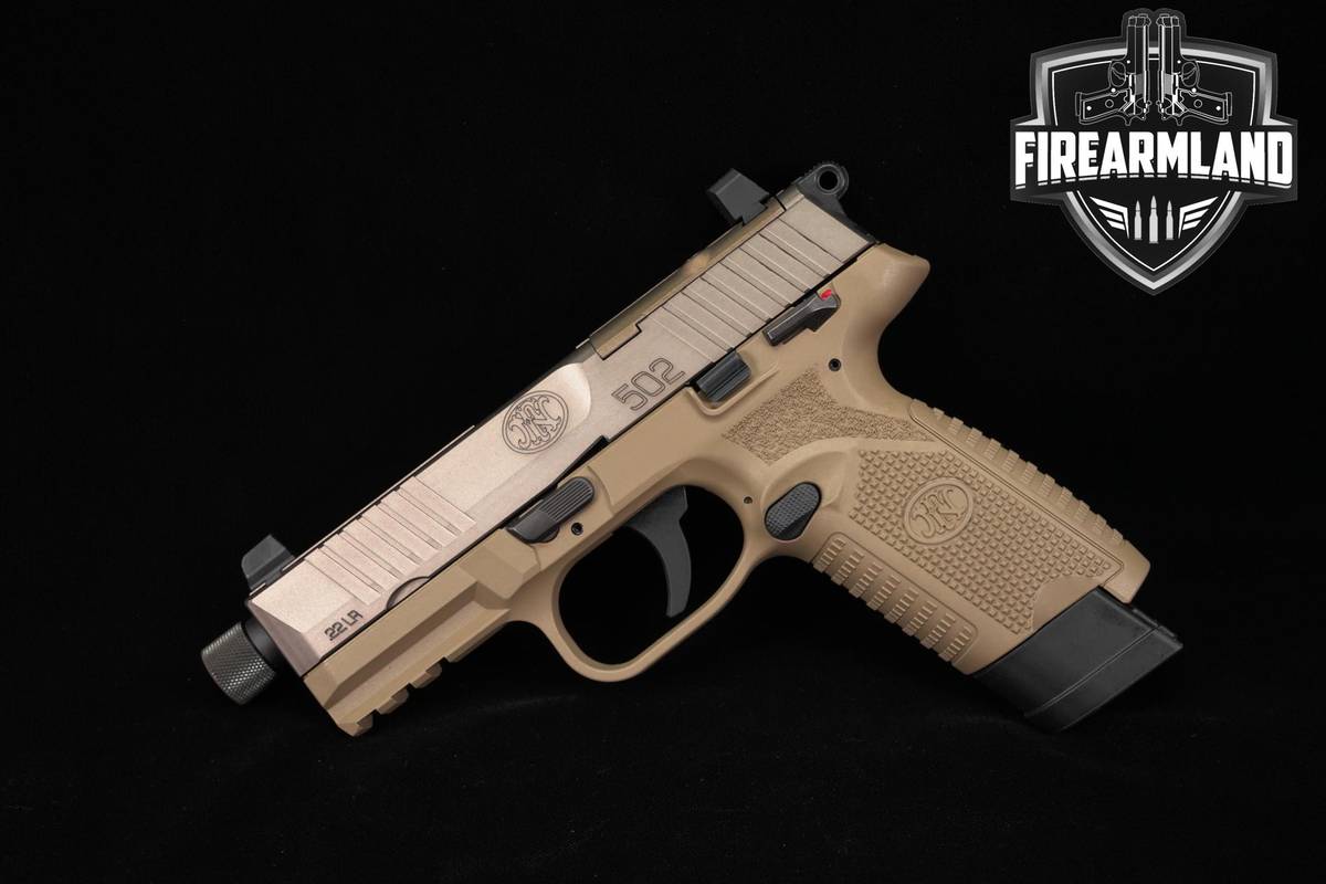 FN America 502 Tactical 22LR 4.6" FDE FN502 Optic-Ready +2 MAGS & ORIG CASE