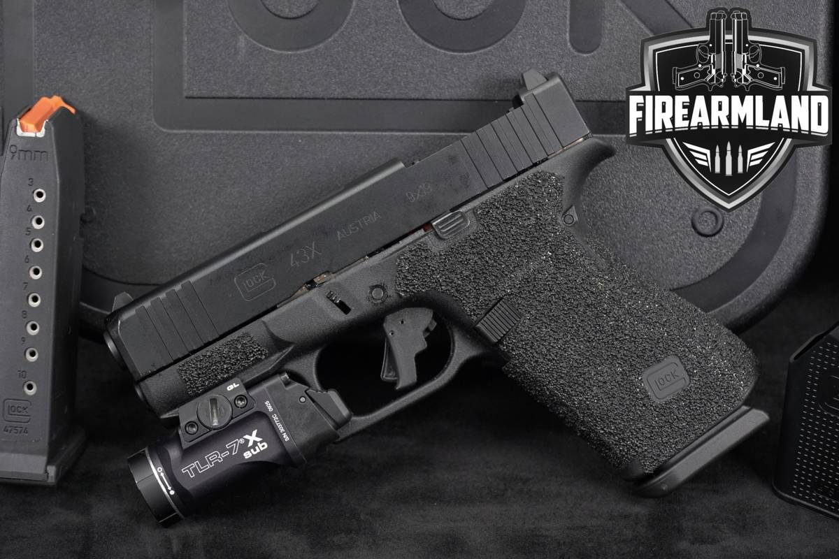 Glock 43X MOS 9mm G43X +2 MAGS, ORIG CASE & STREAMLIGHT TLR-7X Sub