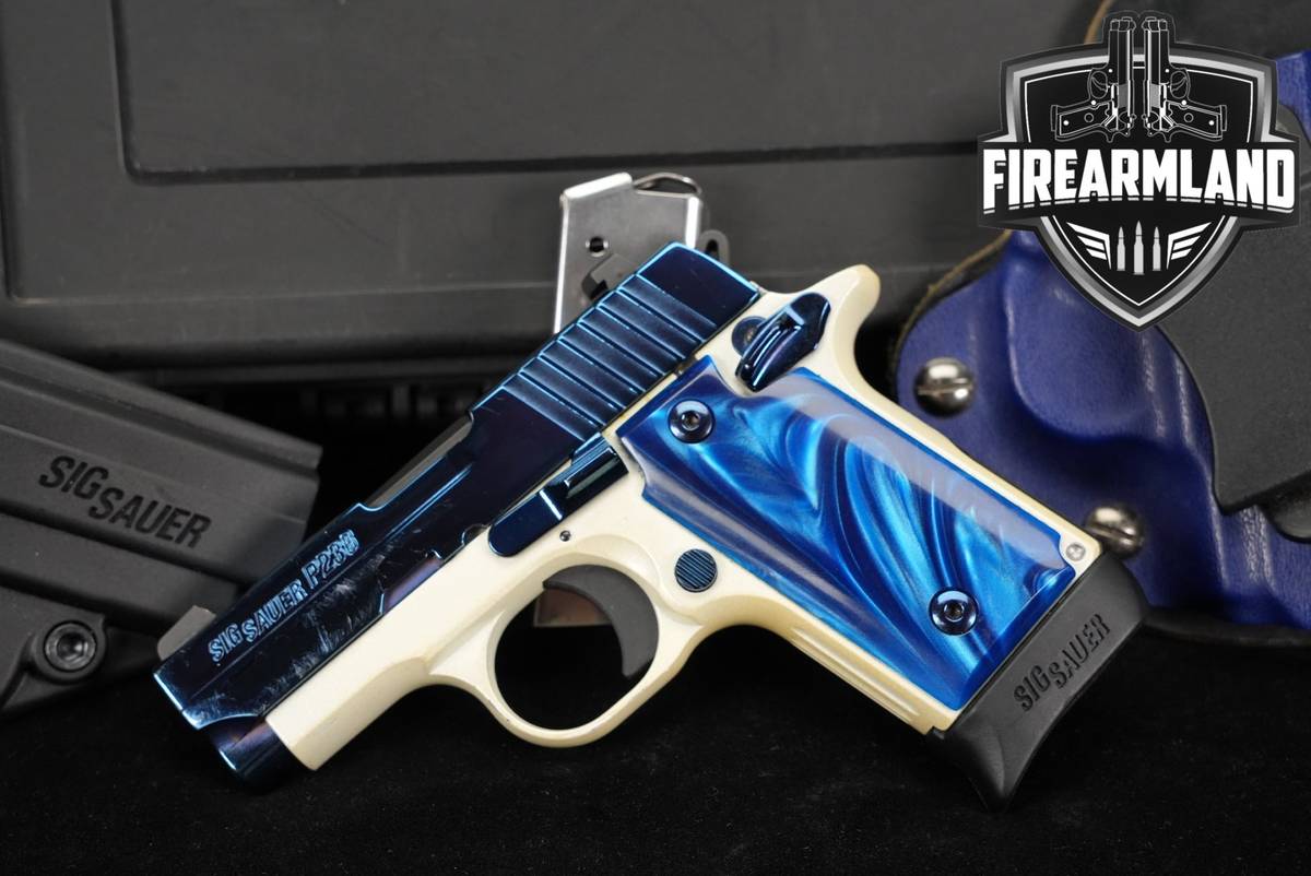 LIMITED Sig Sauer P238 BLUE ICE 380 ACP P 238 +2 MAGS, ORIG CASE & HOLSTER