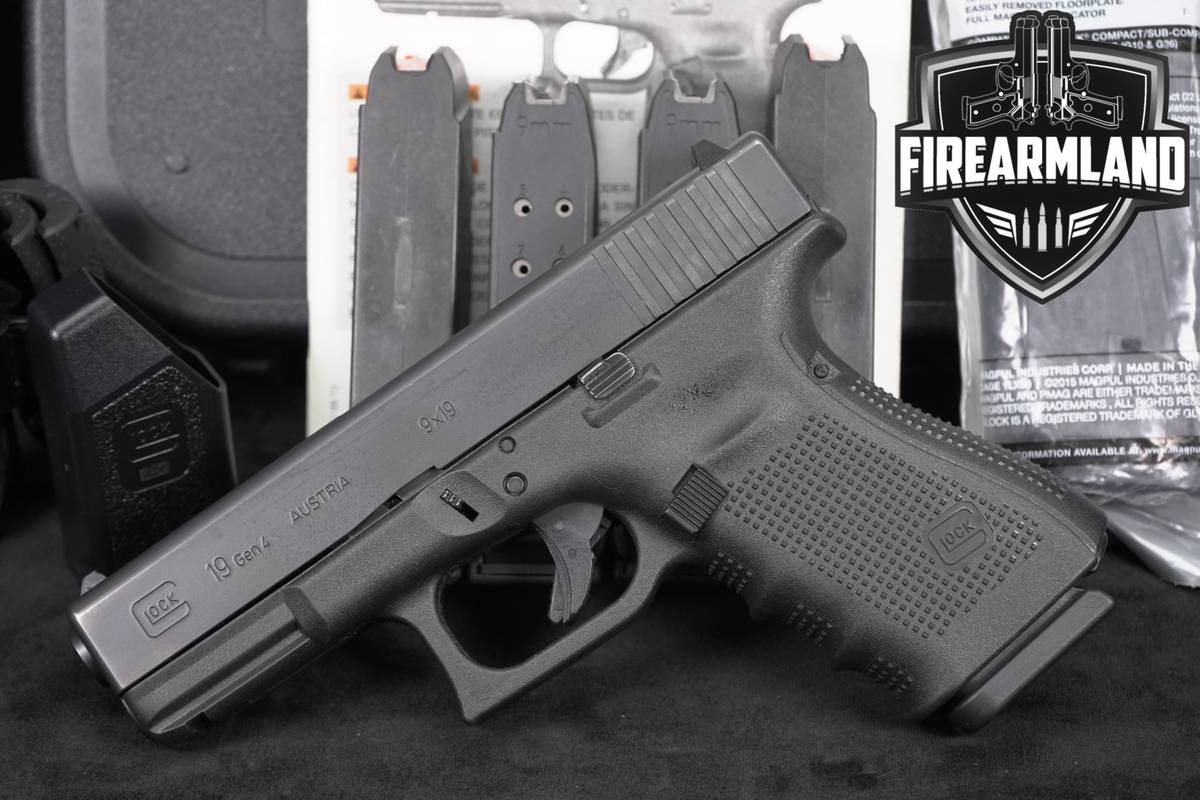 Glock 19 Gen4 G19 Gen 4 9mm +6 MAGS & ORIG CASE