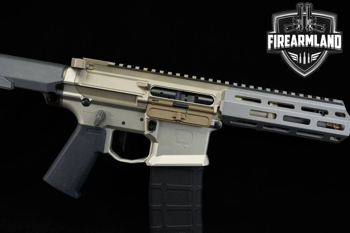 PDW! Q Honey Badger Pistol 300 Blackout 7" Clear Anodized AR-15 AR15