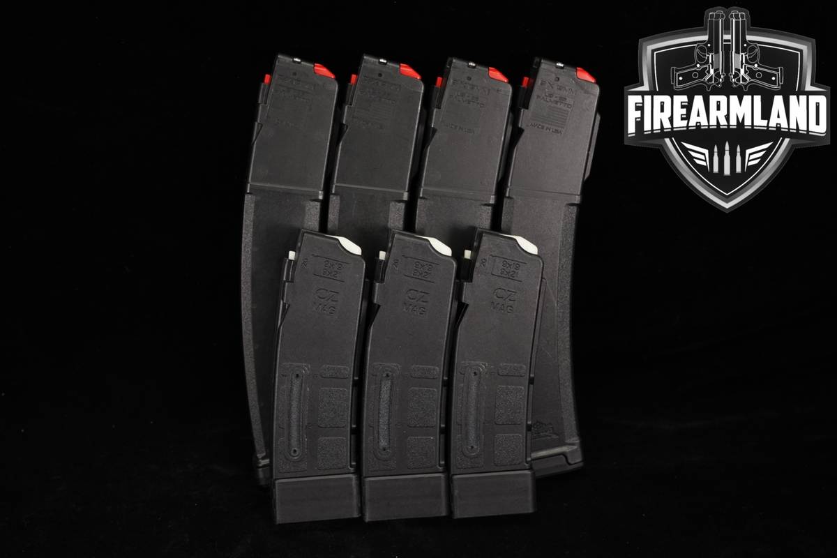 SEVEN (7) CZ Scorpion 35 & 20 Round Magazines 9mm Mags