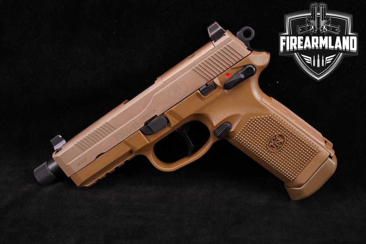 FN FNX-45 Tactical 45-ACP FDE Threaded Barrel FNX45 +3 MAGS & ORIG CASE